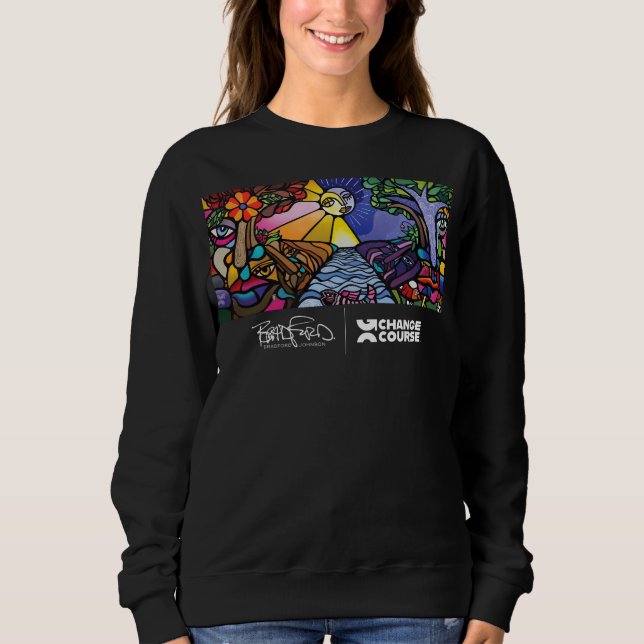 Svart monuralbesättning Nacke-sötskjorta T Shirt (Framsida)