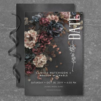 Svart Moody gotin Flowers & Mist Bröllop