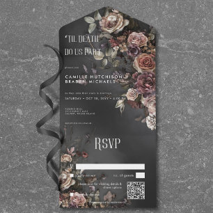Svart Moody gotin Flowers & Mist QR-kod