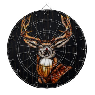 Svart Mörk Wood Hjort Rustic Land Unique Piltavla