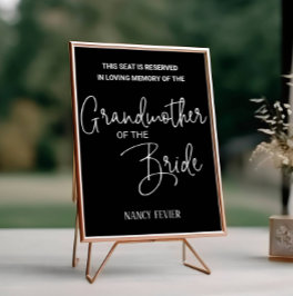 Svart mormor till bruden minneshögtidligt bröllop poster