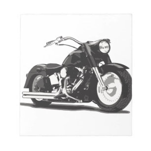 Svart motorcykel anteckningsblock