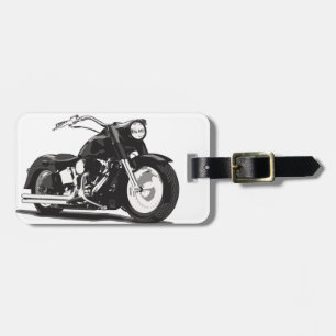 Svart motorcykel bagagebricka