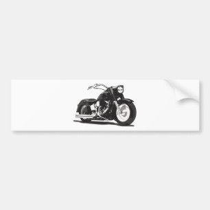 Svart motorcykel bildekal