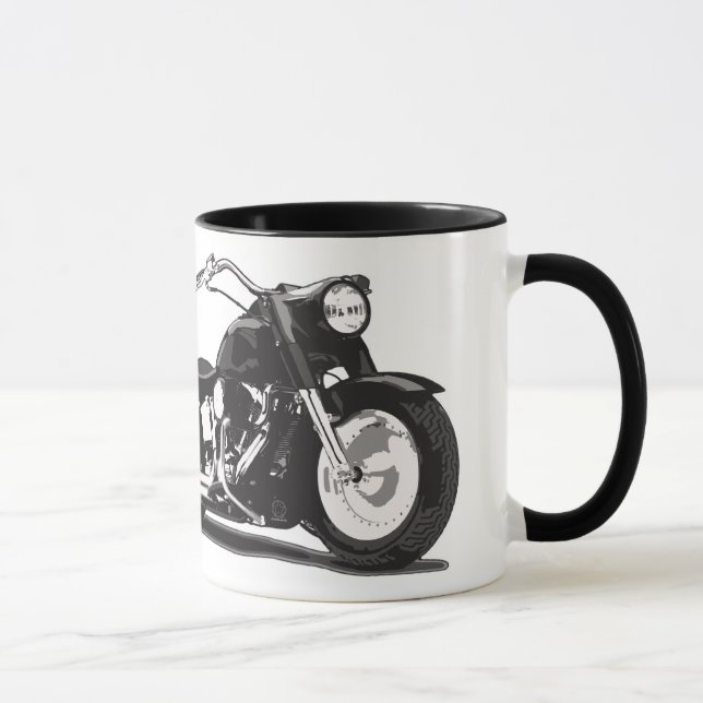Svart motorcykel mugg (Höger)