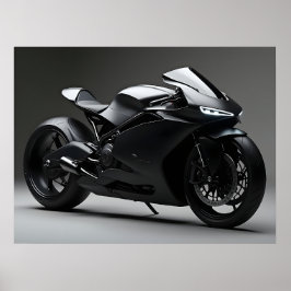 Svart motorcykel poster