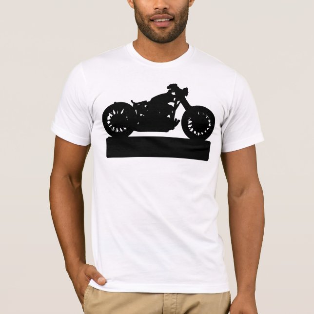 Svart motorcykel t shirt (Framsida)