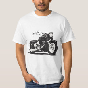 Svart motorcykel tee