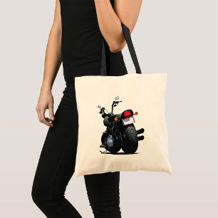 Svart motorcykel Tote Bag Tygkasse