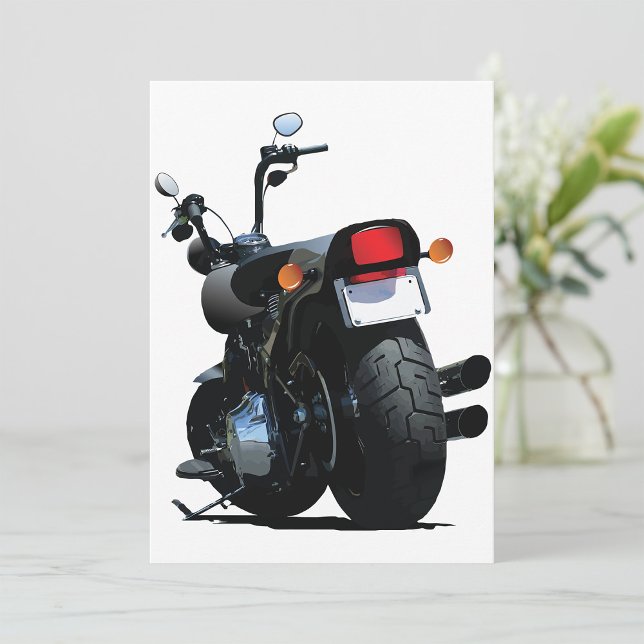 Svart motorcykelinbjudan inbjudningar (Skapare uppladdad)