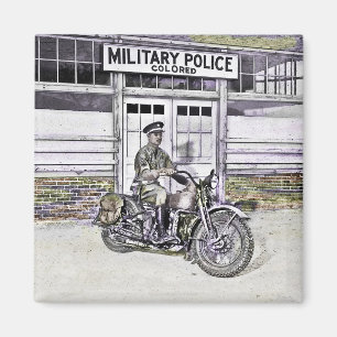 Svart motorcykelpolis (ww2) magnet