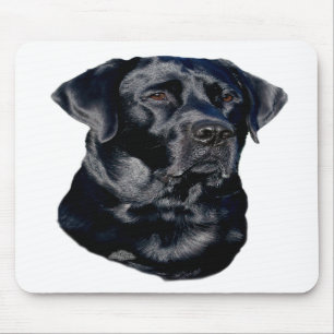 Svart mousepad för huvud för Labrador Retriever Musmatta