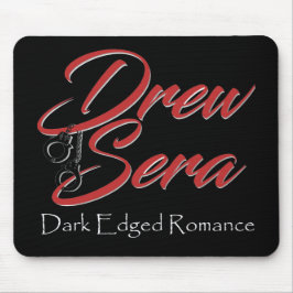 Svart mousepad med drog seras logotyp musmatta