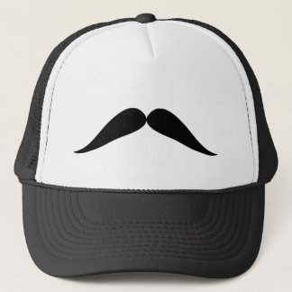 Svart Moustacheroligthatt Truckerkeps
