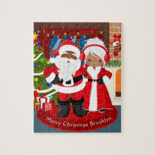Svart mr & Mrs Claus Pussel