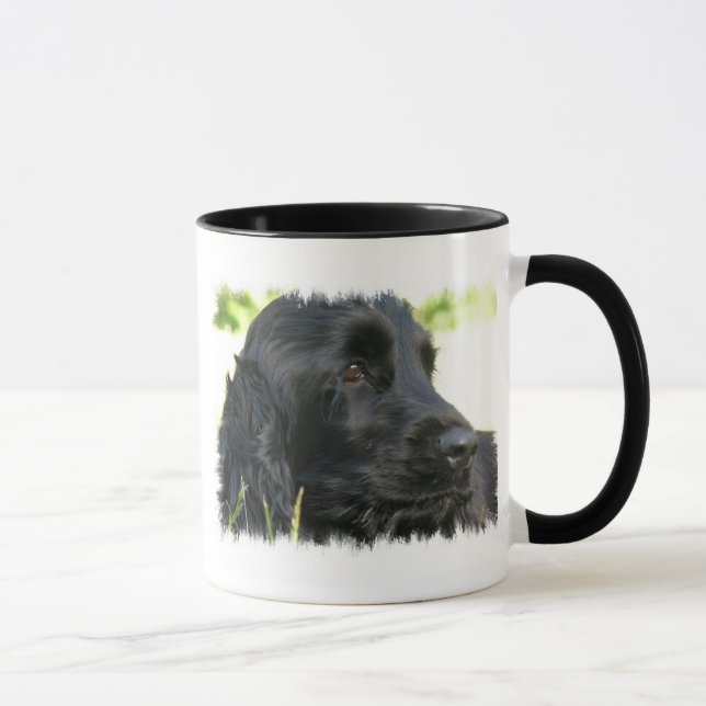 Svart mugg för kaffe för cockerspanielSpanielhund (Höger)