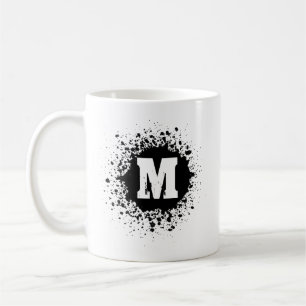 Svart Mugg med Dubbel Monogram och Bläckfläck - Ka