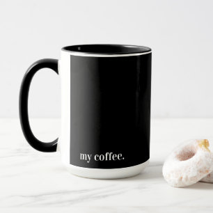 Svart mugg min kaffe
