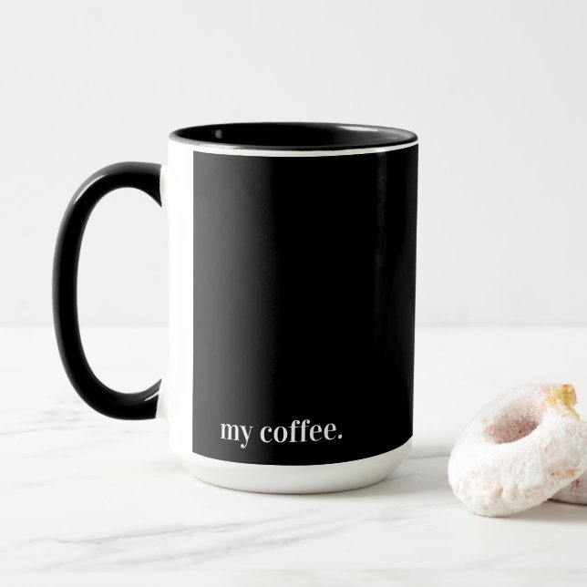 Svart mugg min kaffe (Med munk)
