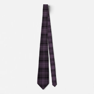 Svart, mullbär, Lila Play Tartan Mönster Slips