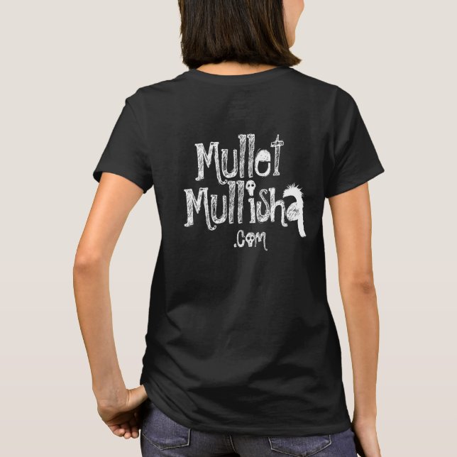 Svart mullet Mullisha T-Shirt för kvinnor (Baksida)