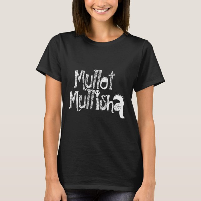 Svart mullet Mullisha T-Shirt för kvinnor (Framsida)