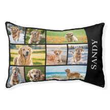 Svart Multi Foto Collage Anpassat Namn Hund