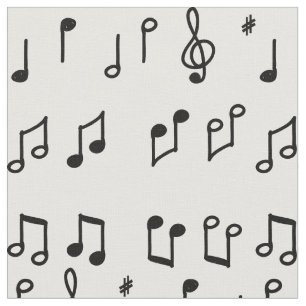 Svart Musik noter konst Tyg