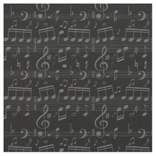 Svart musik noter musiker musiker tyg
