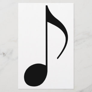 svart musikalisk anteckning brevpapper