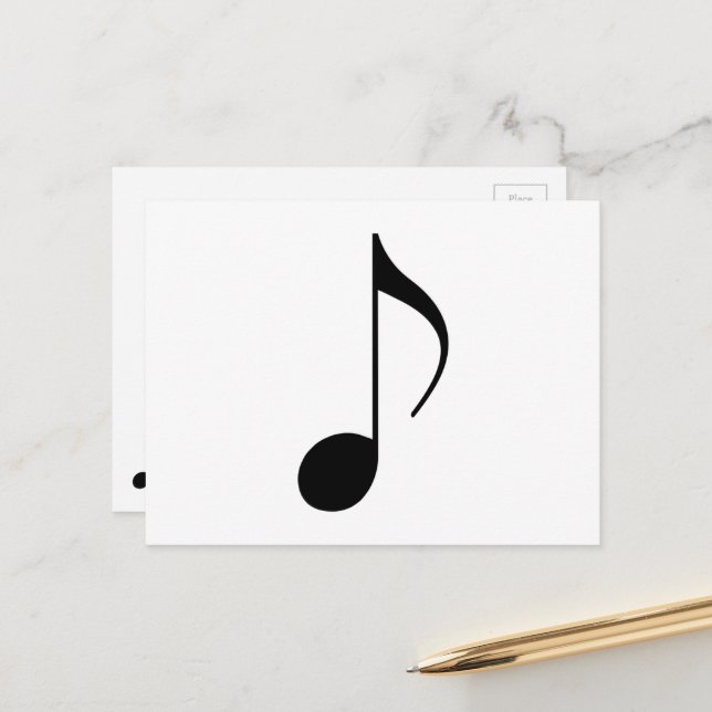 svart musikalisk anteckning vykort (Fram/Back In Situ)