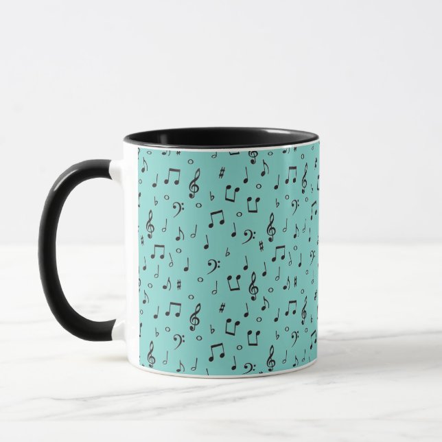 Svart musikalisk  mugg (Vänster)
