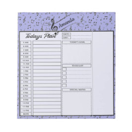 Svart musikalisk personlig dagbok anteckningsblock