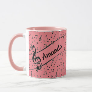 Svart musikalisk personlig Kaffe Mugg