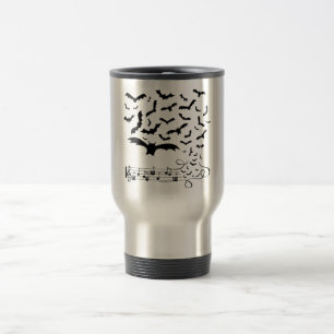 Svart musikfladdermössdesign resemugg