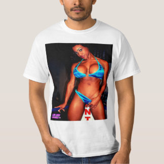 Svart muskelBabe i bikini Tee Shirt
