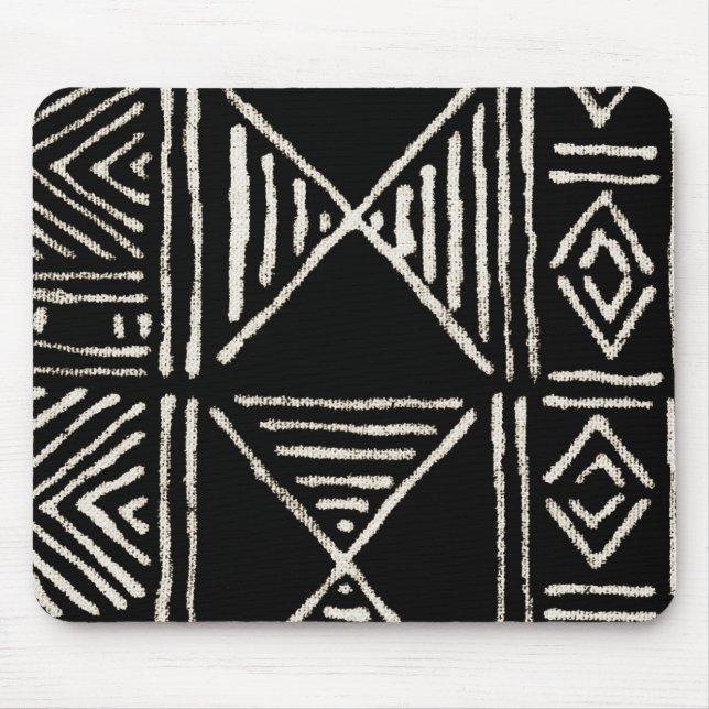 Svart musknapp Lera Trasa Musmatta (Framsidan)