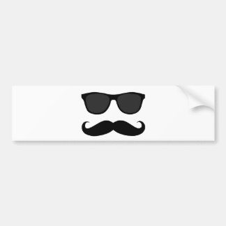 Svart mustache och Sunglasses Humor Gift Bildekal