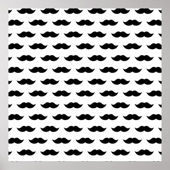 Svart Mustasch Bakgrund Poster (Framsidan)