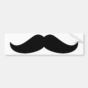 Svart mustasch bildekal