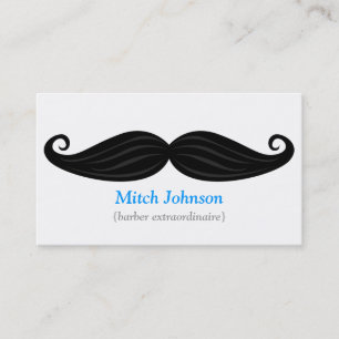 Svart mustasch Bizcard Visitkort