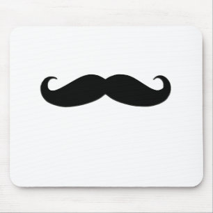 Svart mustasch- eller svartMoustache för roliga Musmatta