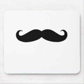 Svart mustasch- eller svartMoustache för roliga Musmatta