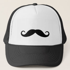 Svart Mustasch Hatt Keps