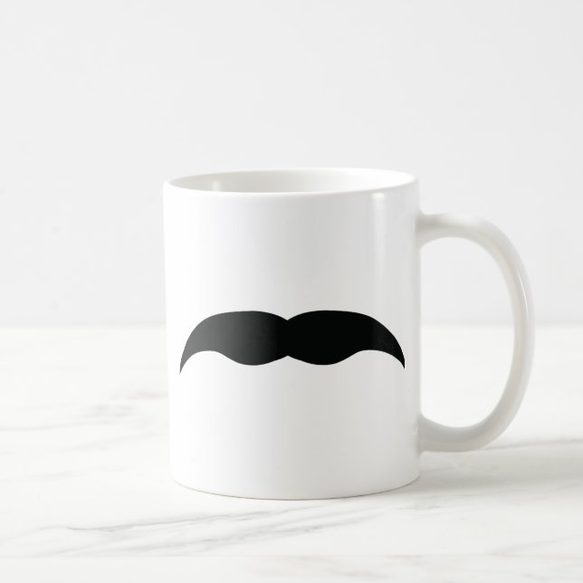 svart mustasch kaffemugg (Höger)