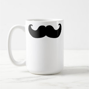 Svart mustasch kaffemugg