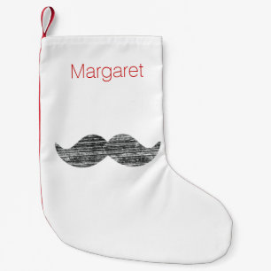 Svart mustasch liten julstrumpa