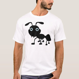 Svart myratecknad tee shirt