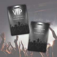 Svart Namn Anpassad VIP All Tillträdes Pass Konser