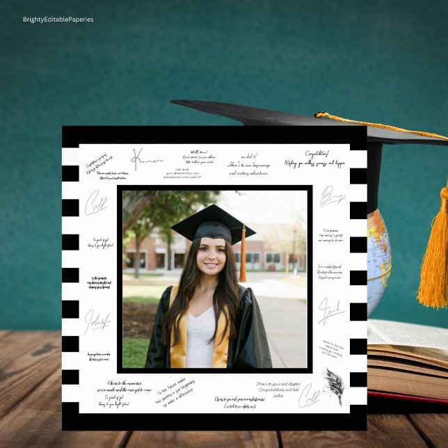 Svart Namnteckning minnesautomatiska Studenten Poster (Skapare uppladdad)